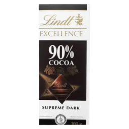 Lindt Excellence Chocolate Dark 90% Cocoa 100 Gm