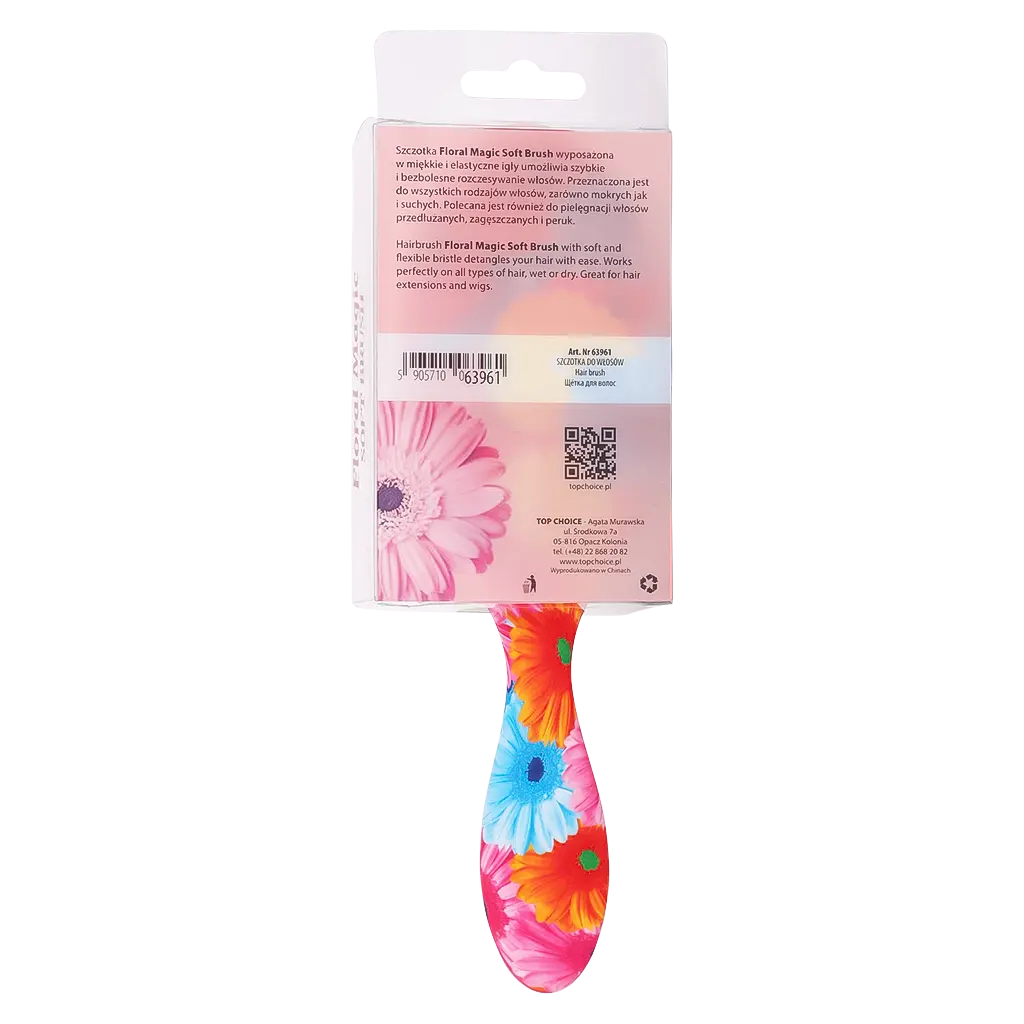 Top Choice Hair Brush Soft Touch Pattern Multicolored - view 3