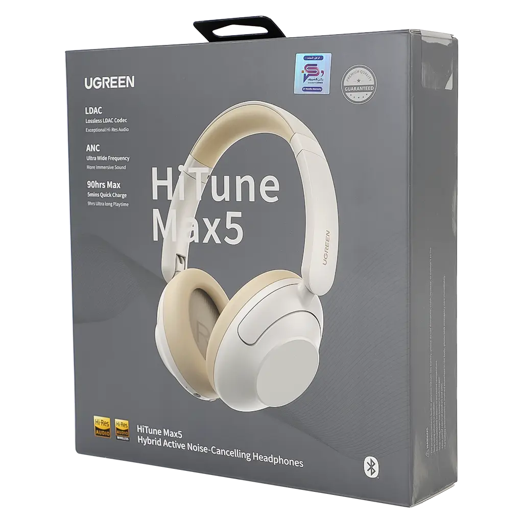 Ugreen Headphones Hitune Max 5 Hybrid Active Noise White - view 2