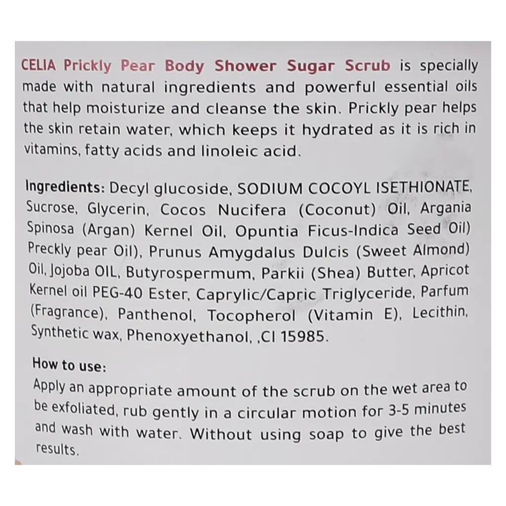 Celia Shower Sugar Scrub Prickly Pear 600 gm - view 5