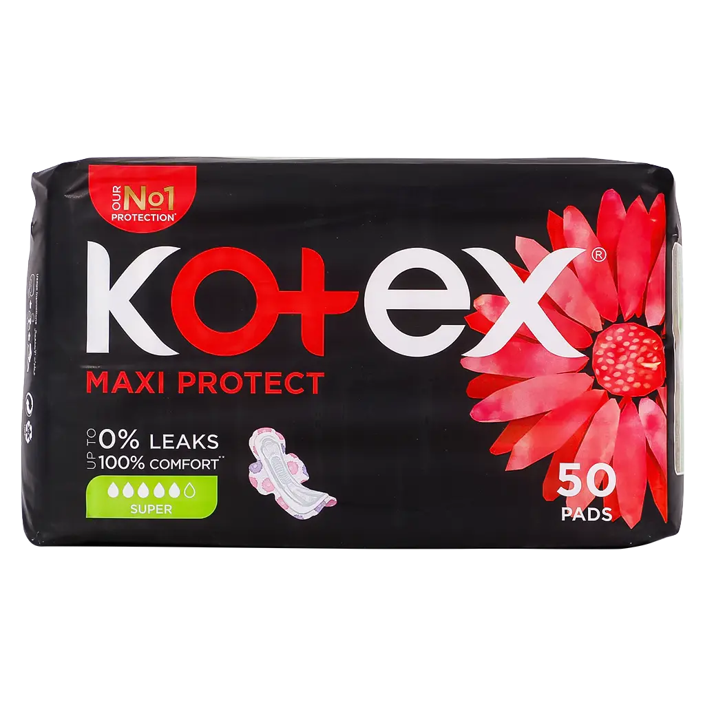 Kotex Pads Cotton Maxi Super Wings 50 Pads - view 3