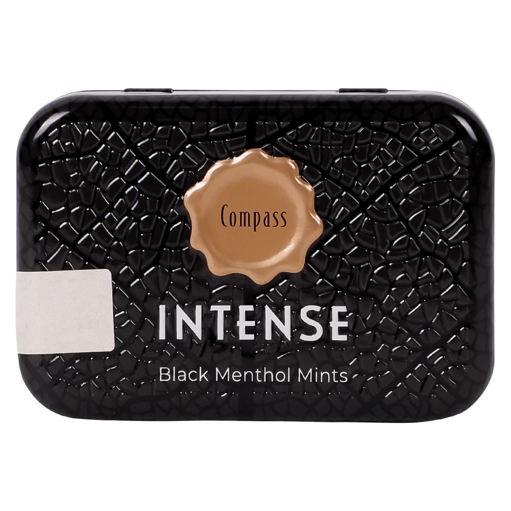Compass Intense Refreshing Breath with Black Menthol Mints Sugar Free 50 pcs