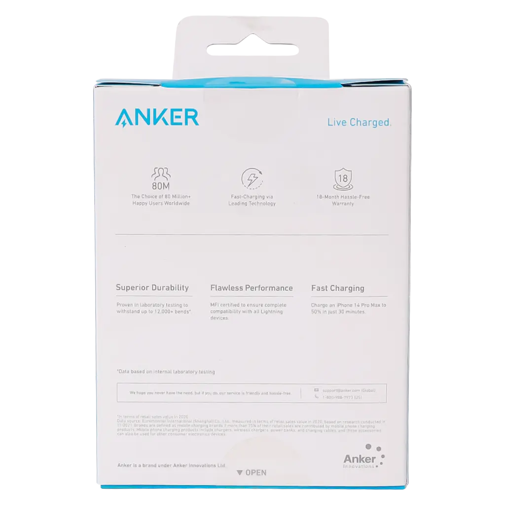 Anker 322 USBC to Lightning Connector Cable Braided 3ft Black - view 4