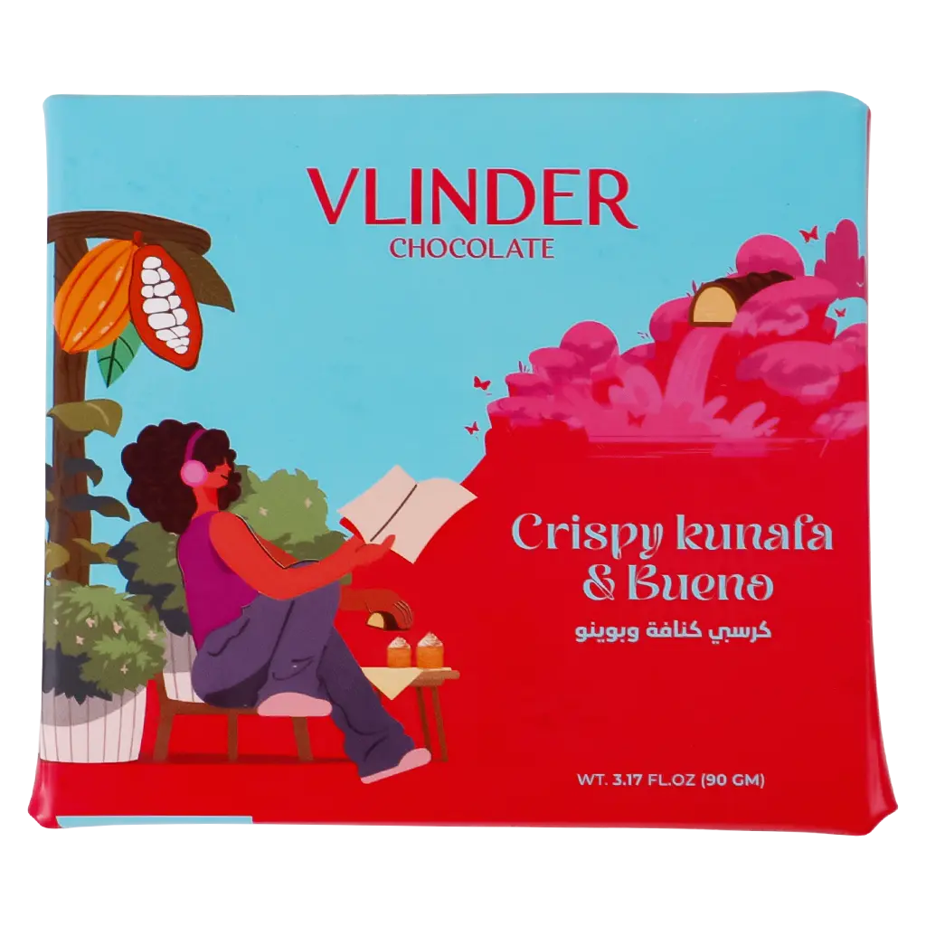 Vlinder Crispy Kunafa & Bueno Chocolate Bar Dubai Trend 90 gm - view 3