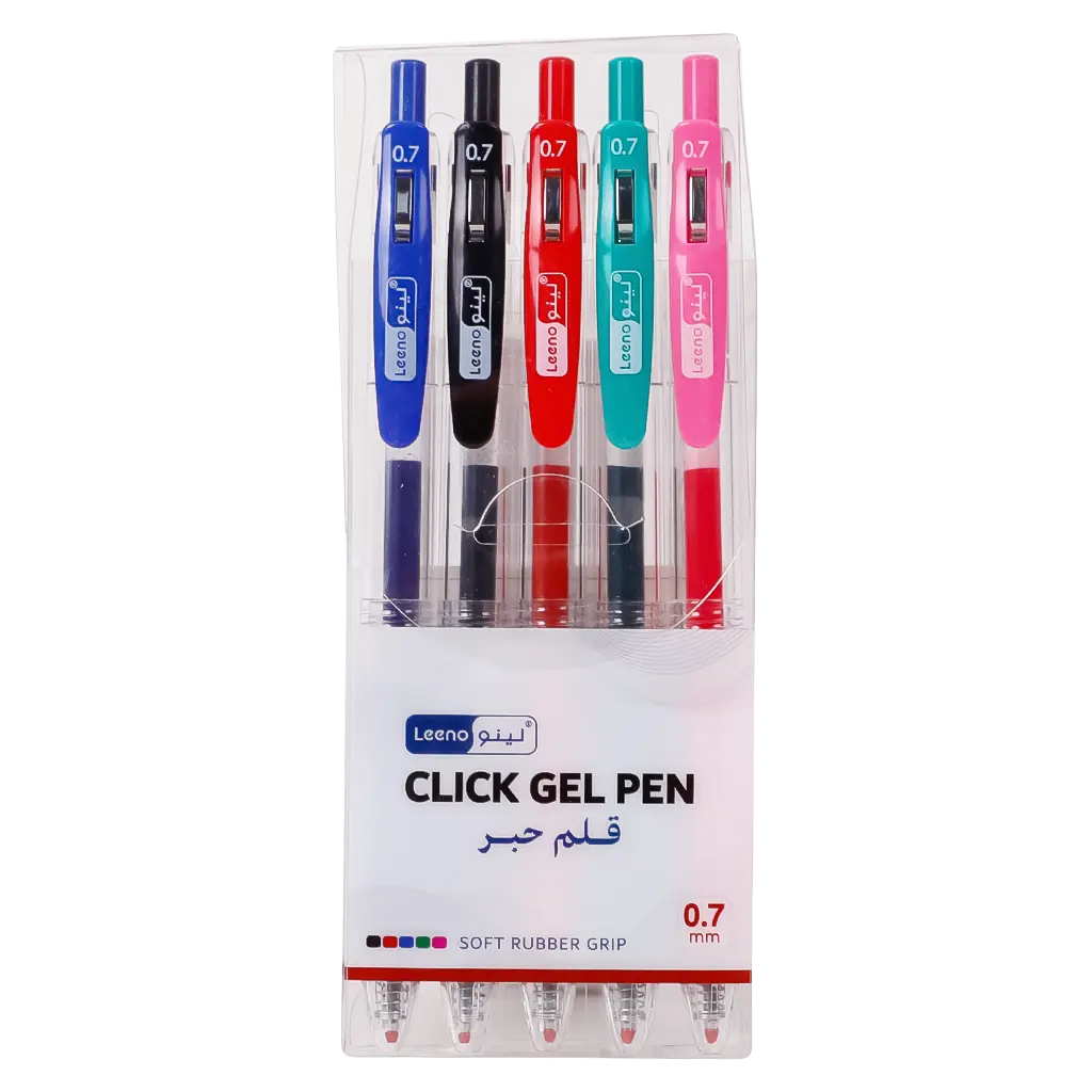Leeno Click Gel Pen 0.7 mm 5 Colors - view 1