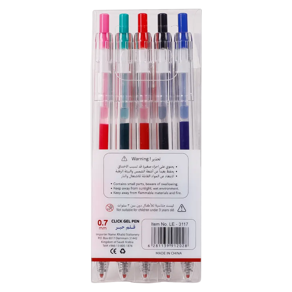 Leeno Click Gel Pen 0.7 mm 5 Colors - view 2