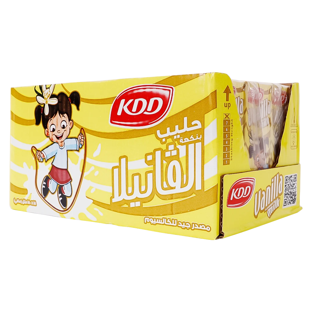 KDD Vanilla Flavoured Milk 18 pcs 180 ml