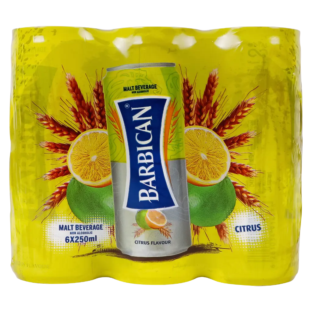 Barbican Malt Drink Citrus Flavored Non Alcoholic 6 pcs 250 ml - view 4