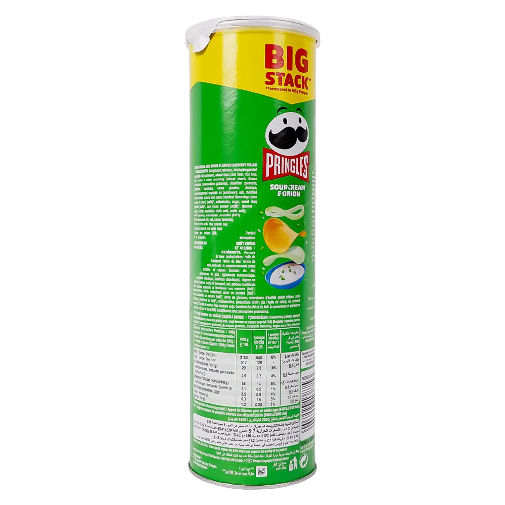 Pringles Potato Chips Sour Cream & Onion 200 gm - view 3