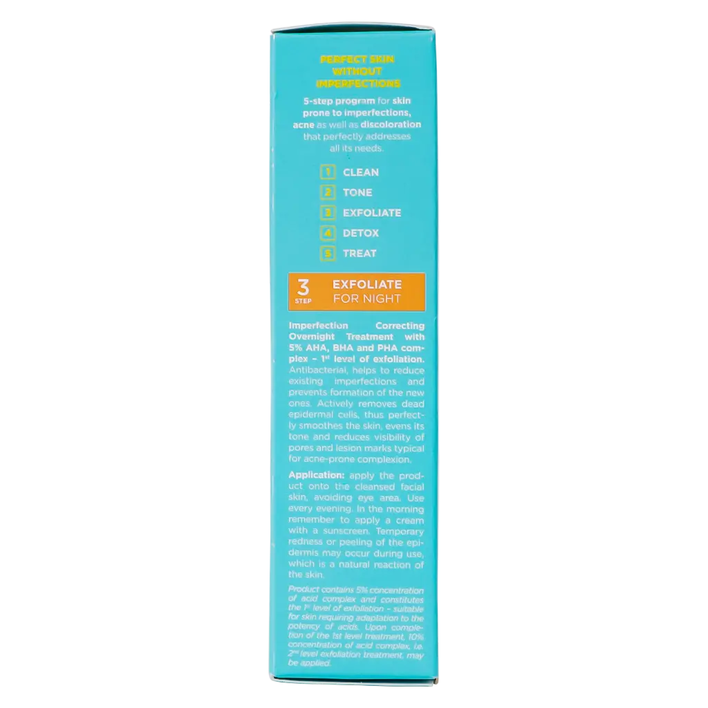 Eveline Perfect Skin Acne Night Exfoliating Serum 5% 30 ml - view 4