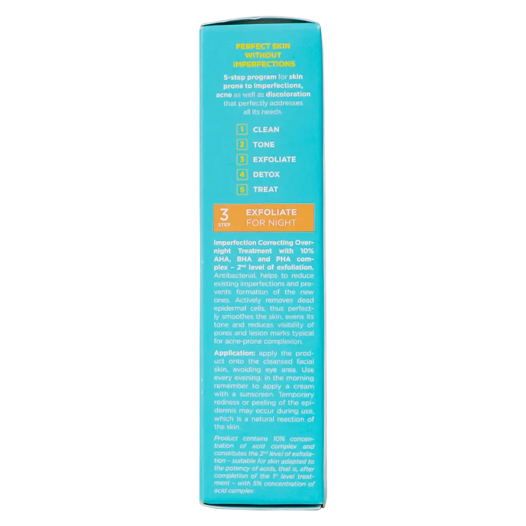 Eveline Perfect Skin Acne Night Exfoliating Serum 10% 30 ml - view 4