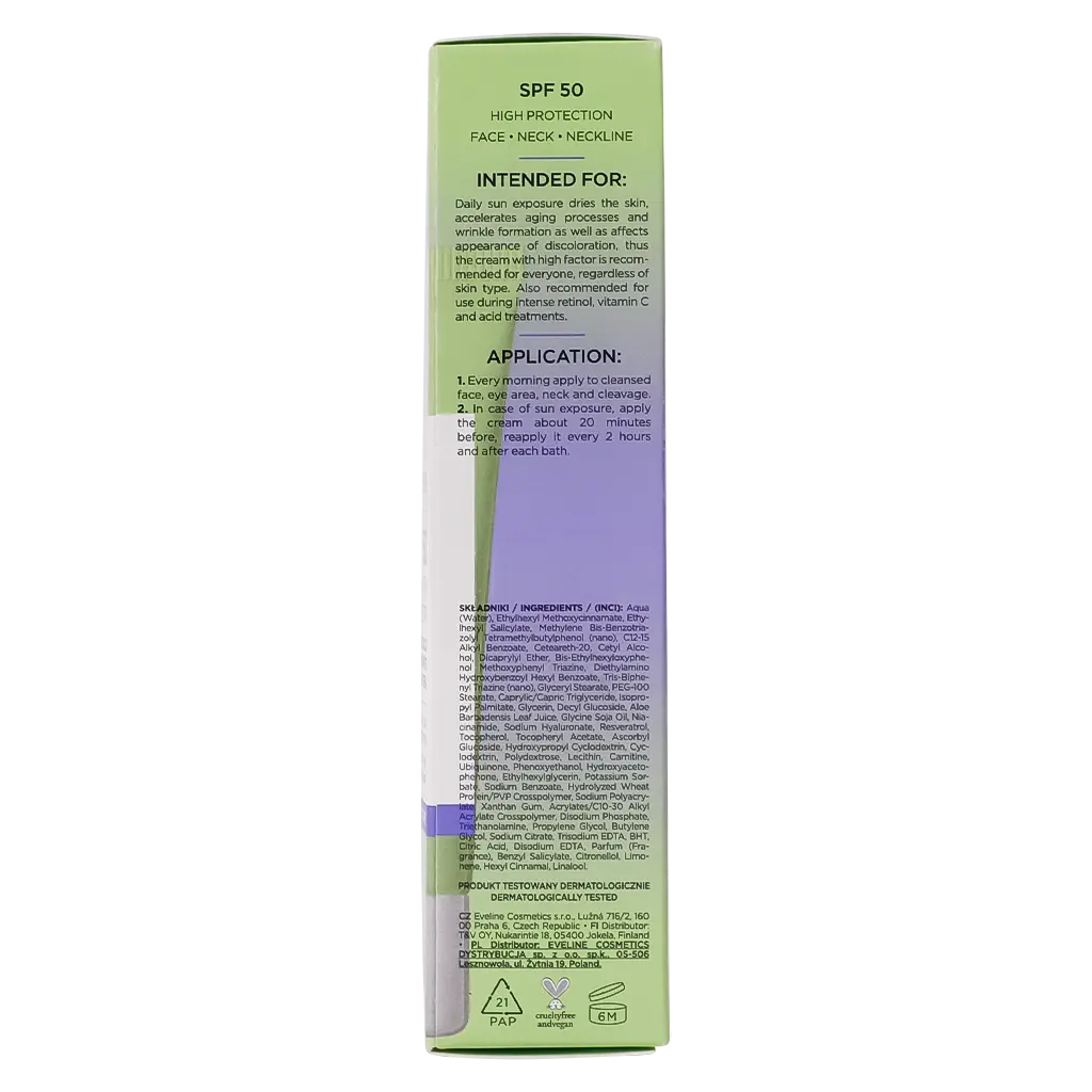 Eveline Protection And Moisturizing Skin Cream Spf 50 30 ml - view 5