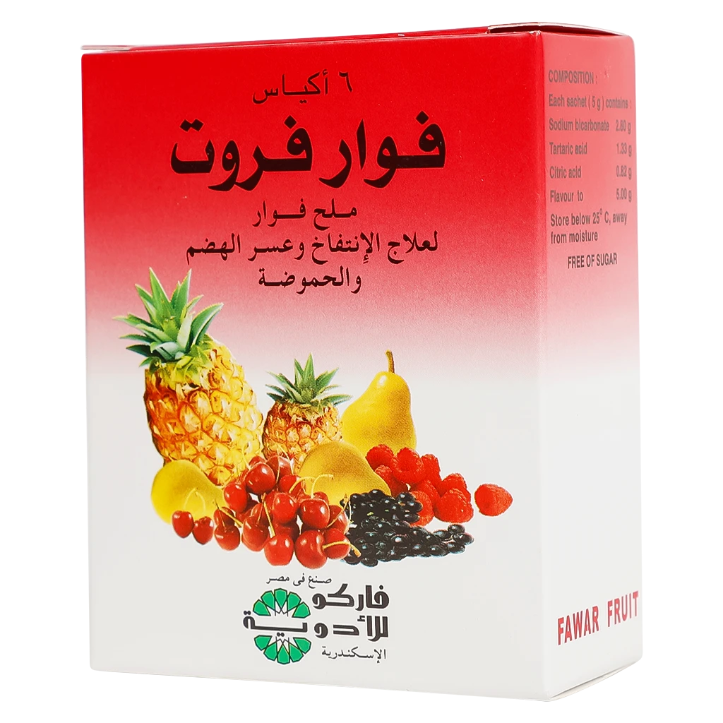 Fawar Fruit Effervescent Sachets 6 Pcs