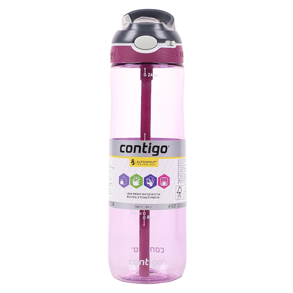 Contigo Water Bottle Plastic 720ml Purple 