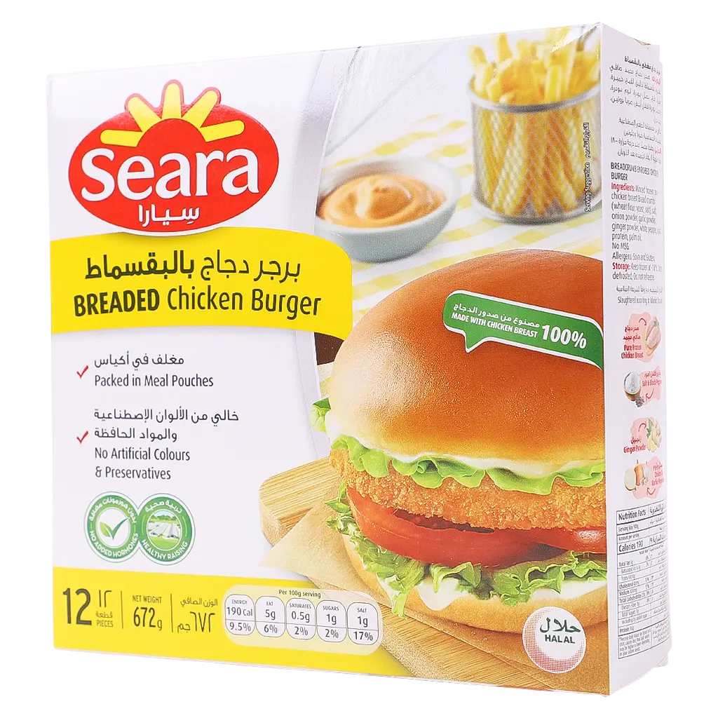 Seara Breaded Chicken Burger 672 gm - view 1