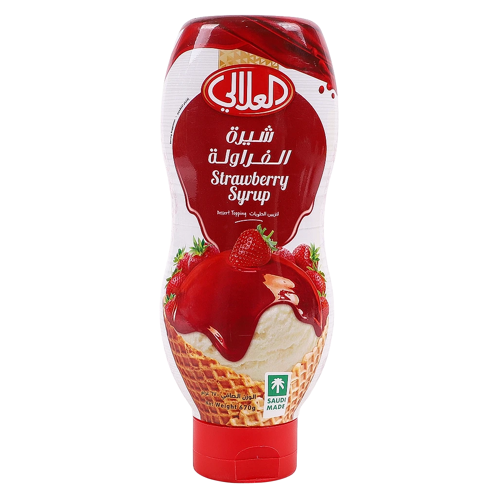 Alalali Strawberry Syrup Dessert Topping 670 gm