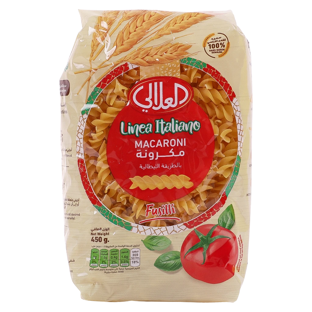 Alalali Italian Macaroni Fusilli 450 gm
