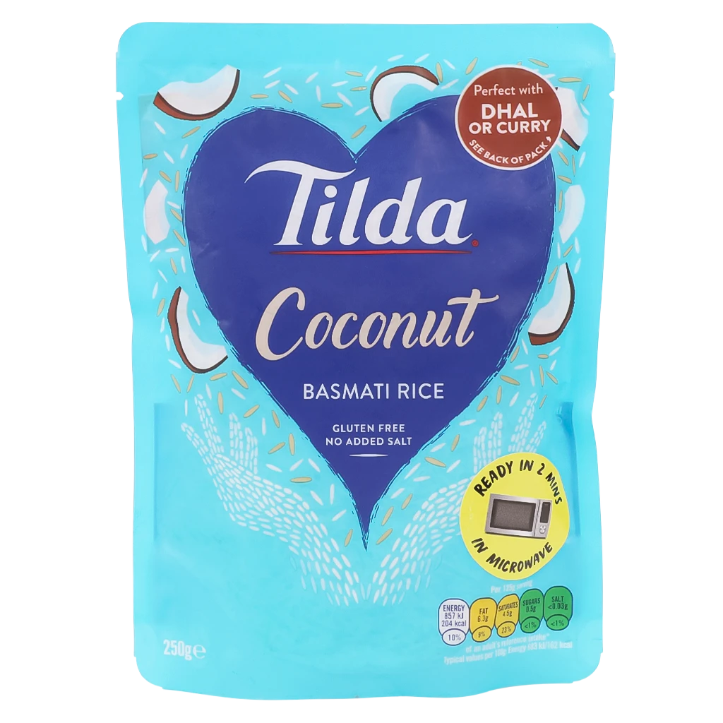 Tilda Steamed Coconut Basmati Rice 250G