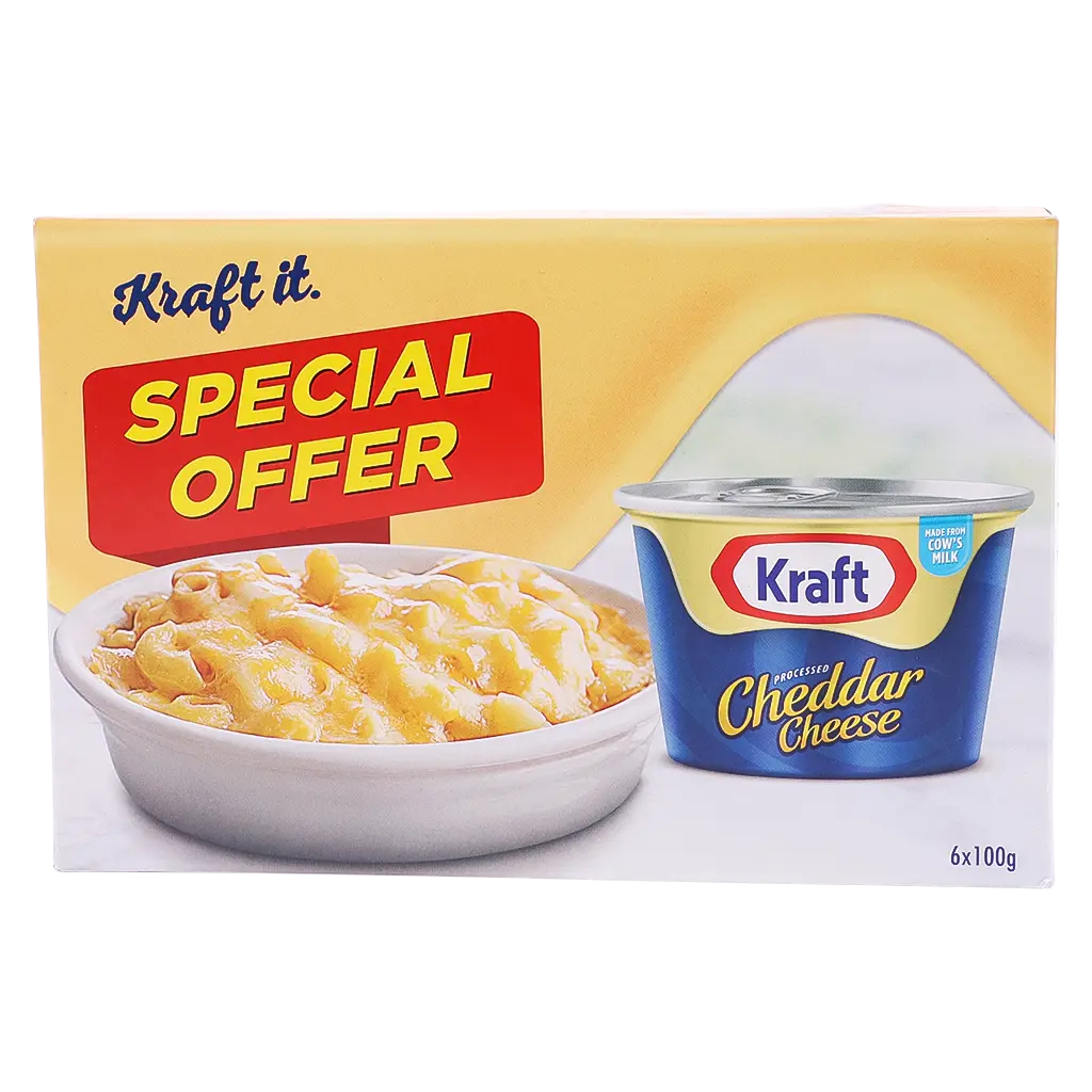Kraft Cheddar Cheese Can 100 Gm 5+1 Free - view 3