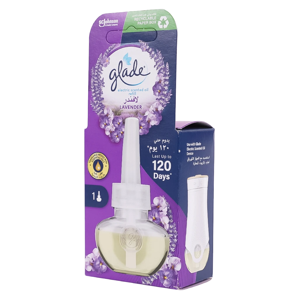 Glade Electric Plugins Air Freshener Lavender Scented Oil Refill 20 ml