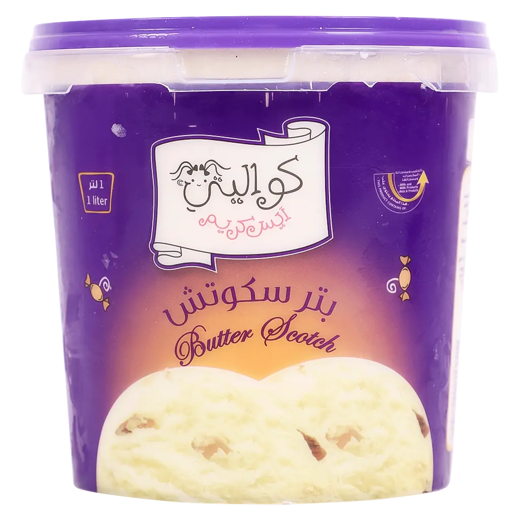 Kwality Ice Cream Butter Scotch 1 L  - view 1
