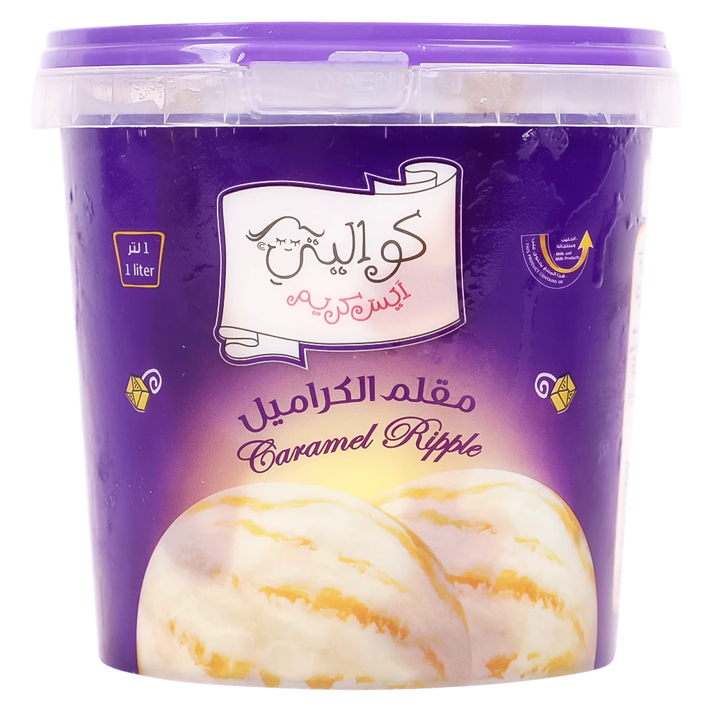 Kwality Ice Cream Karamel Ripple 1 L 