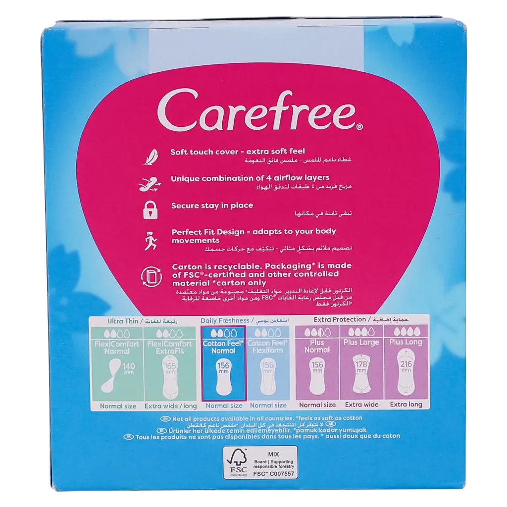 Carefree Sanitary Pads Fresh Cotton Scent 56 pads - view 4