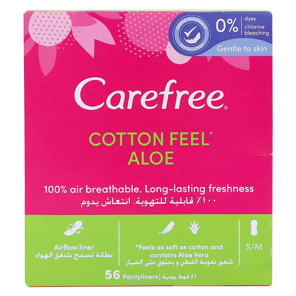 Carefree Pantyliners With Aloe Vera Extract - 56 Pads - view 3