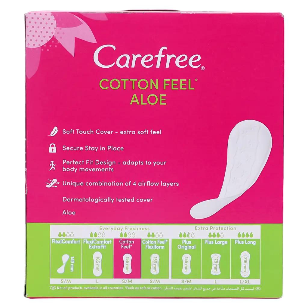 Carefree Pantyliners With Aloe Vera Extract - 56 Pads - view 4