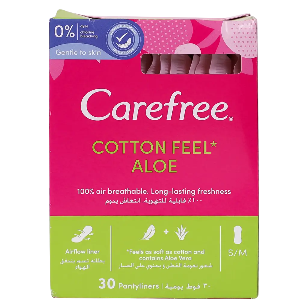Carefree Cotton Aloe Panty Liners 30 Pads - view 3