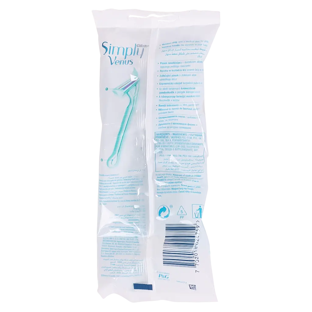 Gillette Simply Venus 2 Blade Razor For Women 4 Pcs - view 2