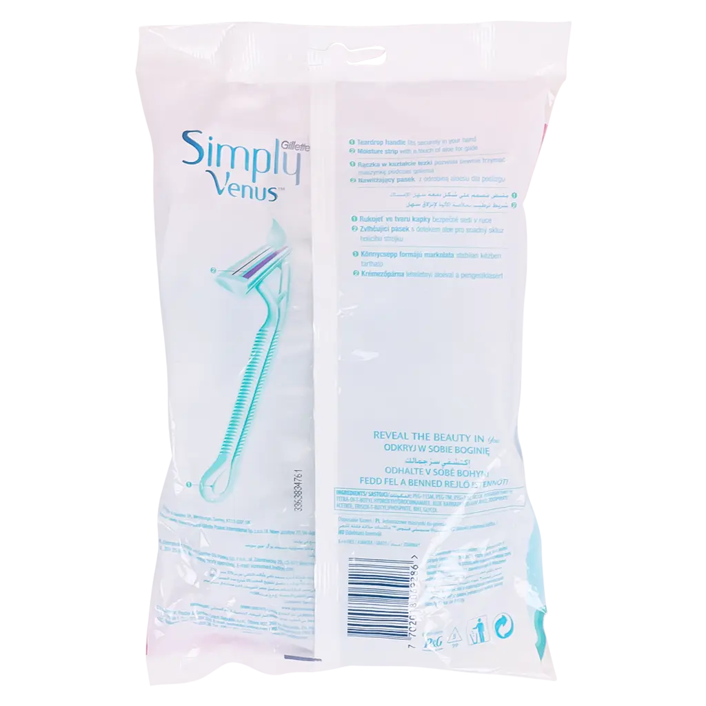 Gillette Simply Venus Shaver 2 Blade Razor For Women 8 + 4 Free - view 2