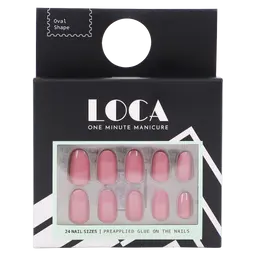 Loca Press On Nails Oval Shape Pink Nude M30 