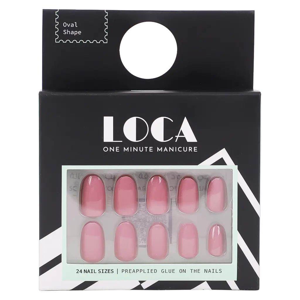 Loca Press On Nails Oval Shape Pink Nude M30  - view 1