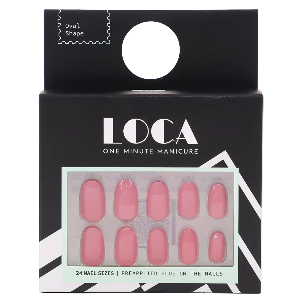 Loca Press On Nails Oval Shape Pink M31 - view 1