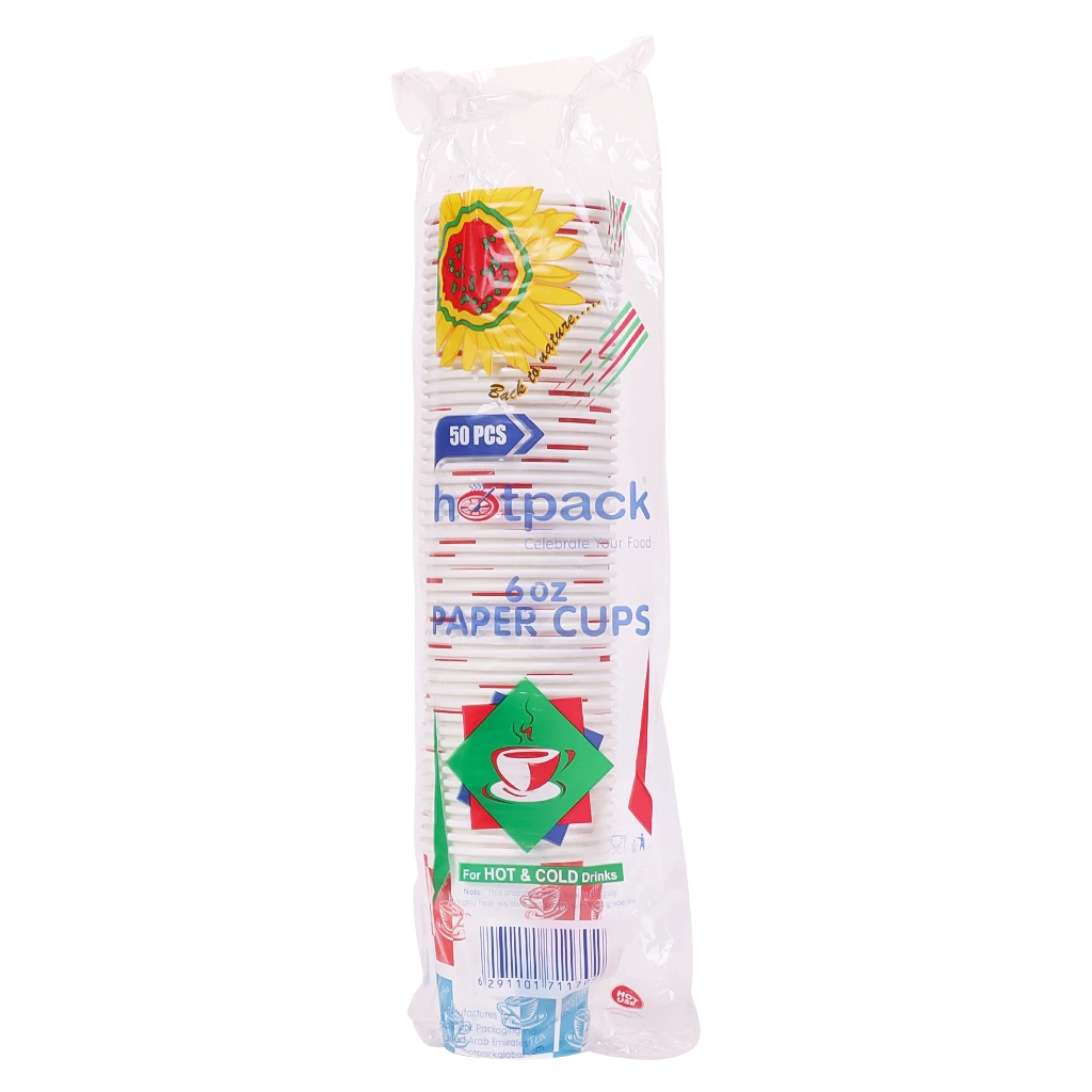 Hotpack Paper Cup6Oz 50Pcs