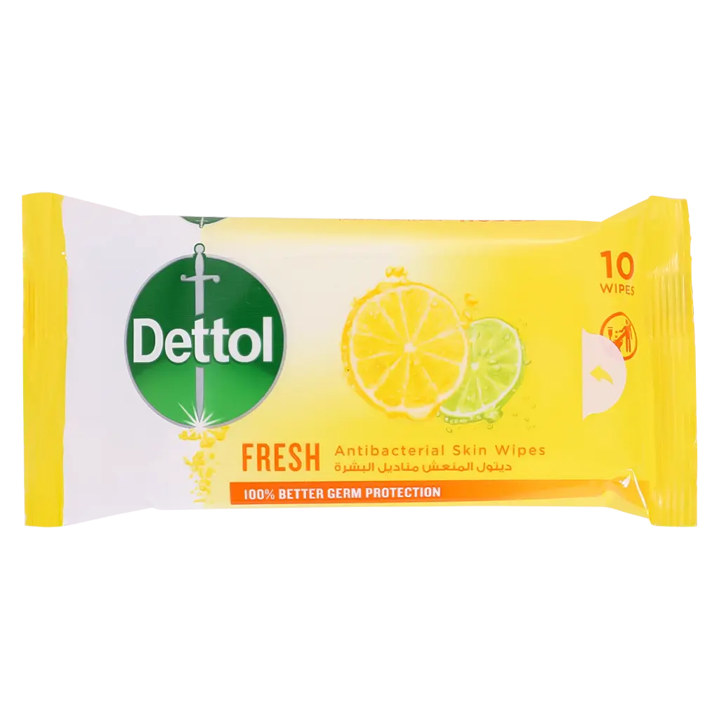 Dettol Fresh Anti-bacterial Skin Wipes 10 Pieces - view 1