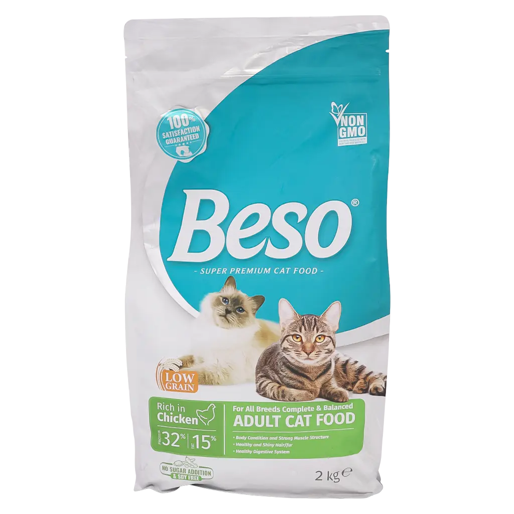 Beso Adult Cat Food For All Breeds Complete And Balanced Chicken In Rich 2 kg - view 2