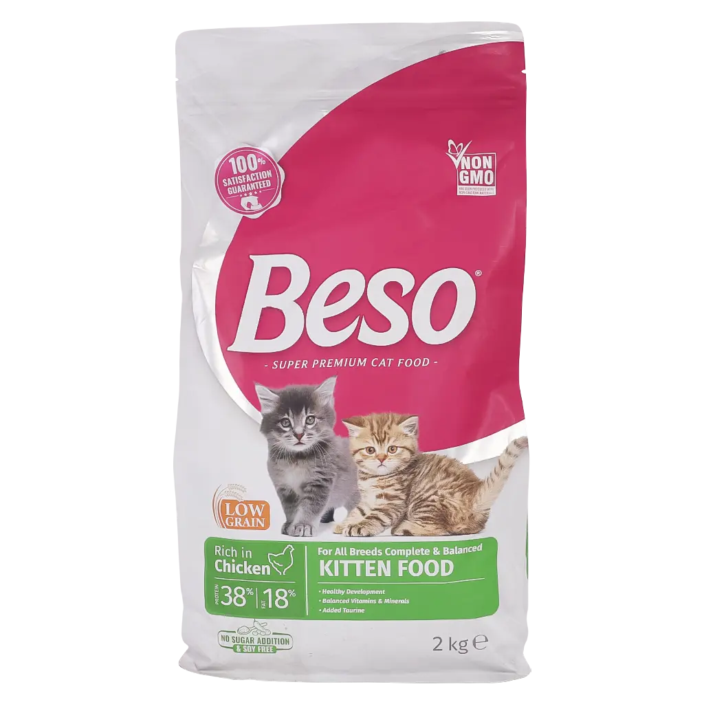 Beso Complete And Balanced Rich In Chicken Kitten Dry Food 2 kg - view 2