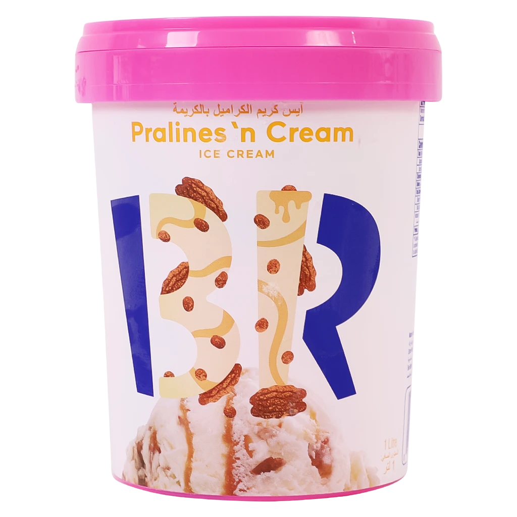 Baskin Robbins Ice Cream Pralines & Cream 1 L