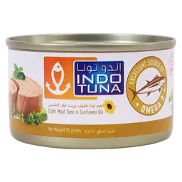 Indo Light Meat Tuna In Sunflower Oil 90 gm