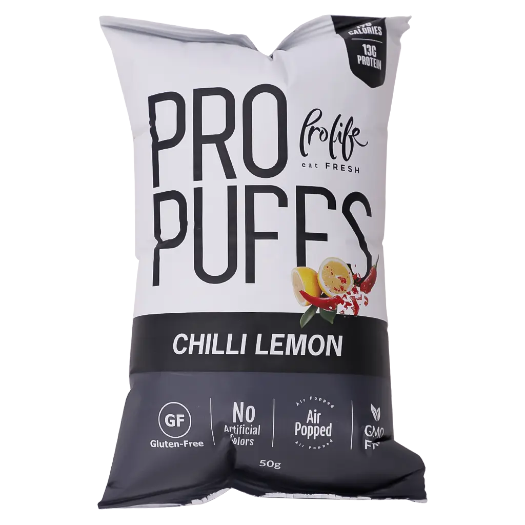 Prolife Protein Puffs Chilli Lemon 50 gm - view 1