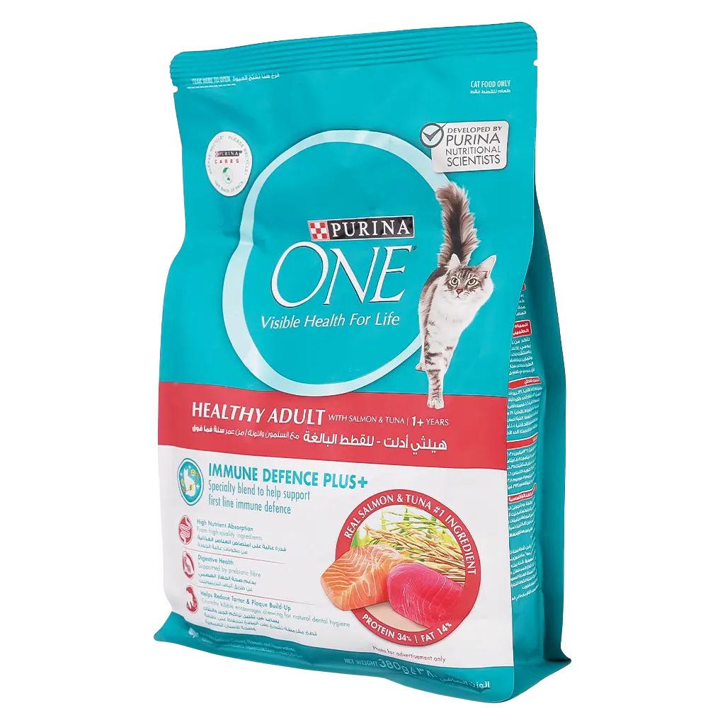 Purina One Dry Food for Cats Salmon and Tuna Cat Food 380 gm - view 1