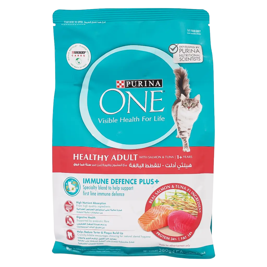 Purina One Dry Food for Cats Salmon and Tuna Cat Food 380 gm - view 2