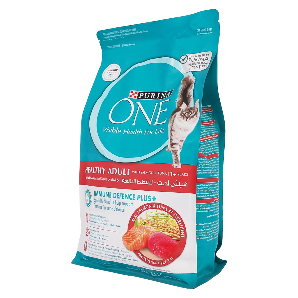 Purina One Dry Cat Food Healthy Adult Salmon Tuna 1.2 kg