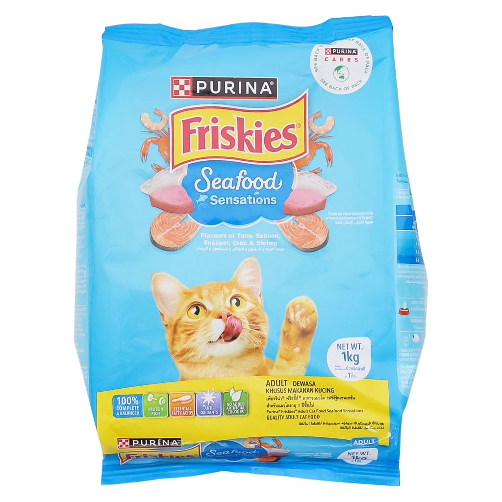 Purina Friskies Seafood Sensation Dry Cat Food 1Kg