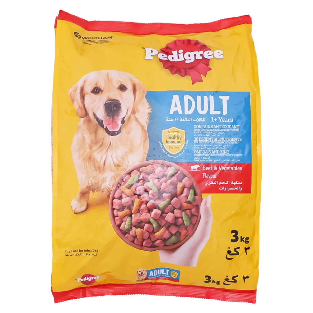 Pedigree Dog Food Beef Flavor 3Kg