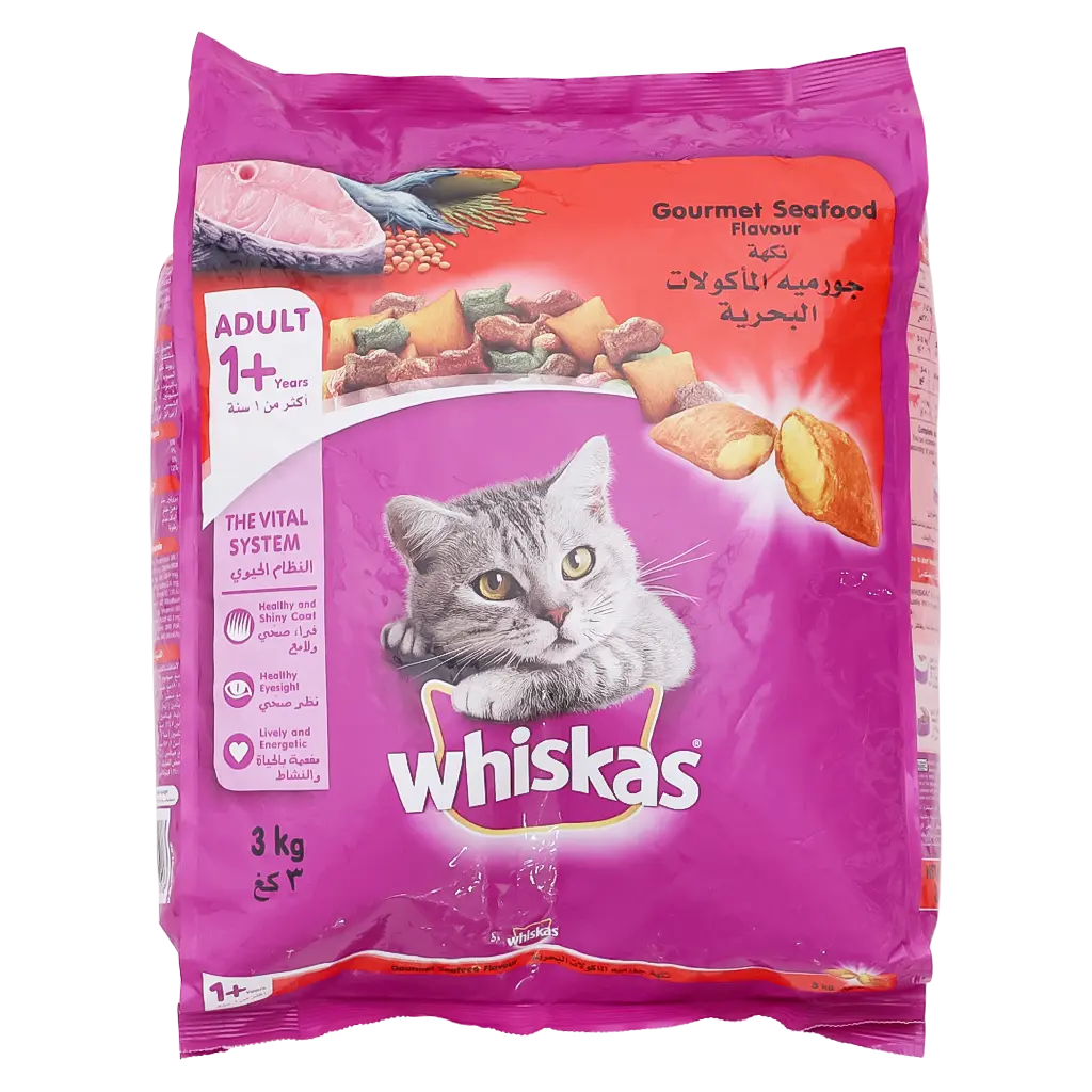 Whiskas Gourmet Seafood Dry Food 3 kg Bag - view 1