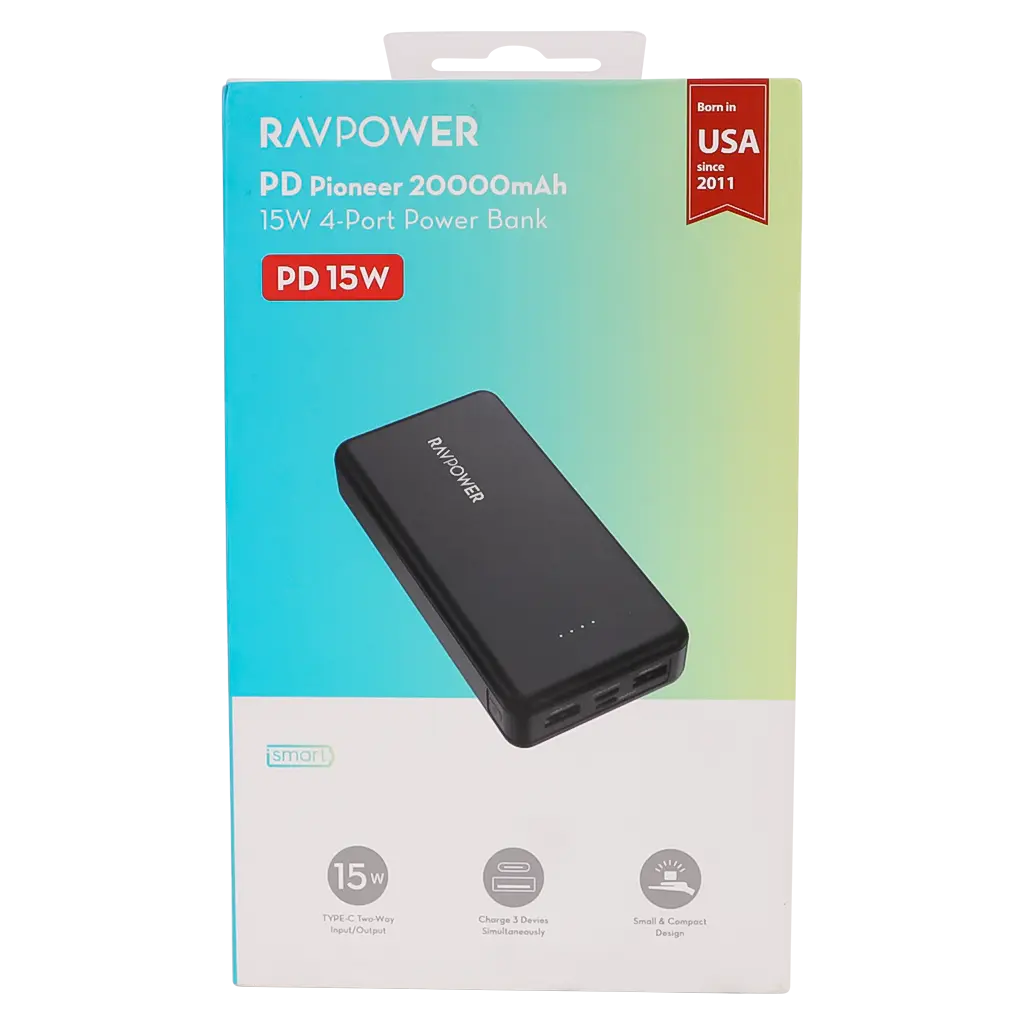 Ravpower Rp-Pb1216 20000Mah 15W 4-Port Power Bank Black - view 3