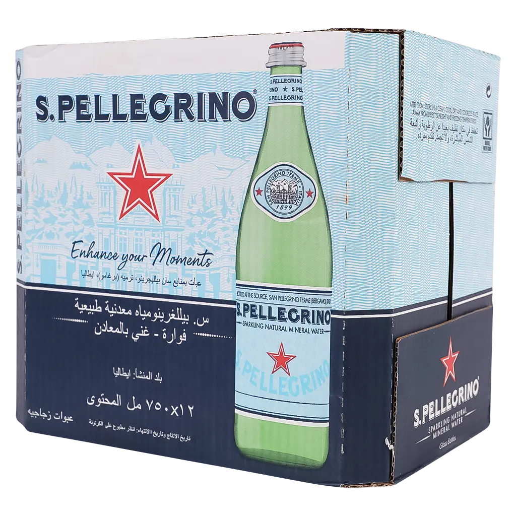San Pellegrino Natural Sparkling Mineral Water Glass 12 pcs 750 ml - view 2